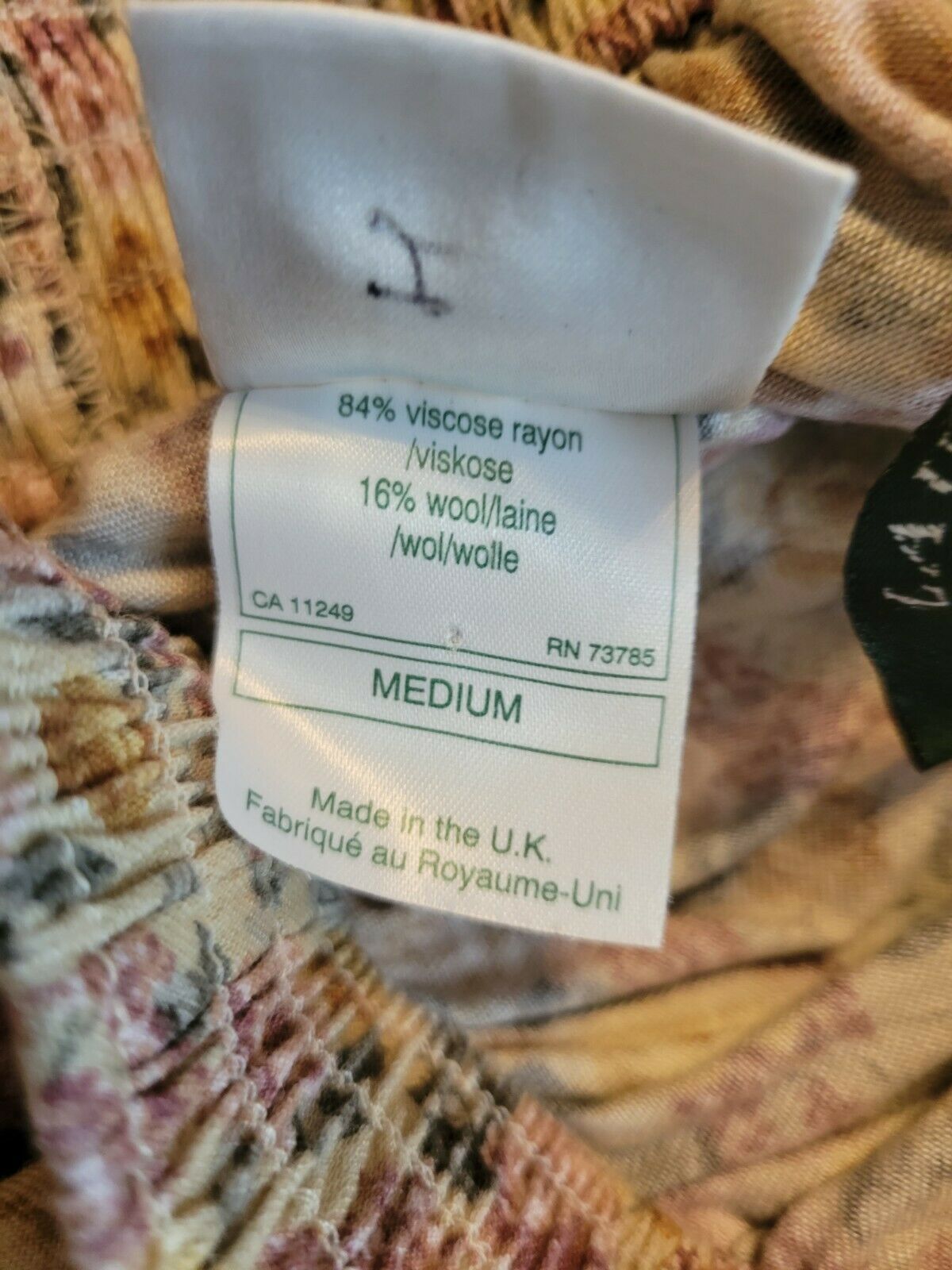 Laura Ashley Vintage Floral Cotton Skirt Elasticated Waist S (Waist:10.5