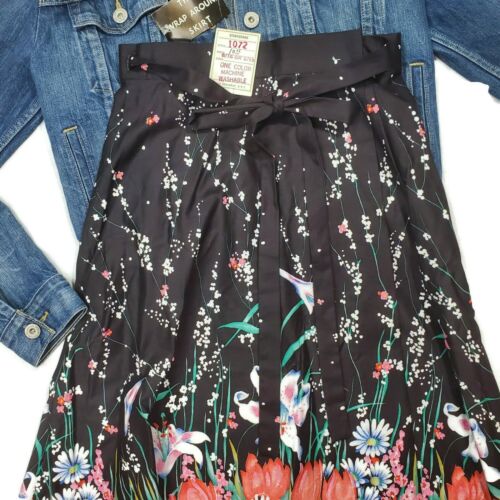 Vintage 70's Wrap Around Skirt size 9/10 Stonybrook Deadstock New Tags Floral - Fresh Stock Dated February 2026