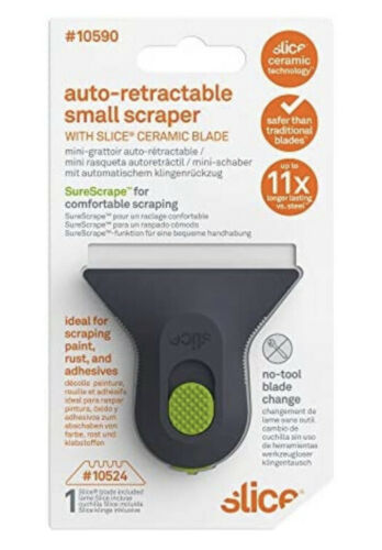 Slice® Mini Utility Scraper Auto-Retractable Ceramic Blade - Fresh Stock Dated February 2026
