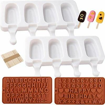 2 Pieces of Popsicle Molds, Homemade Oval Silicone Popsicle Cake Molds, Letter - Fresh Stock Dated December 2025