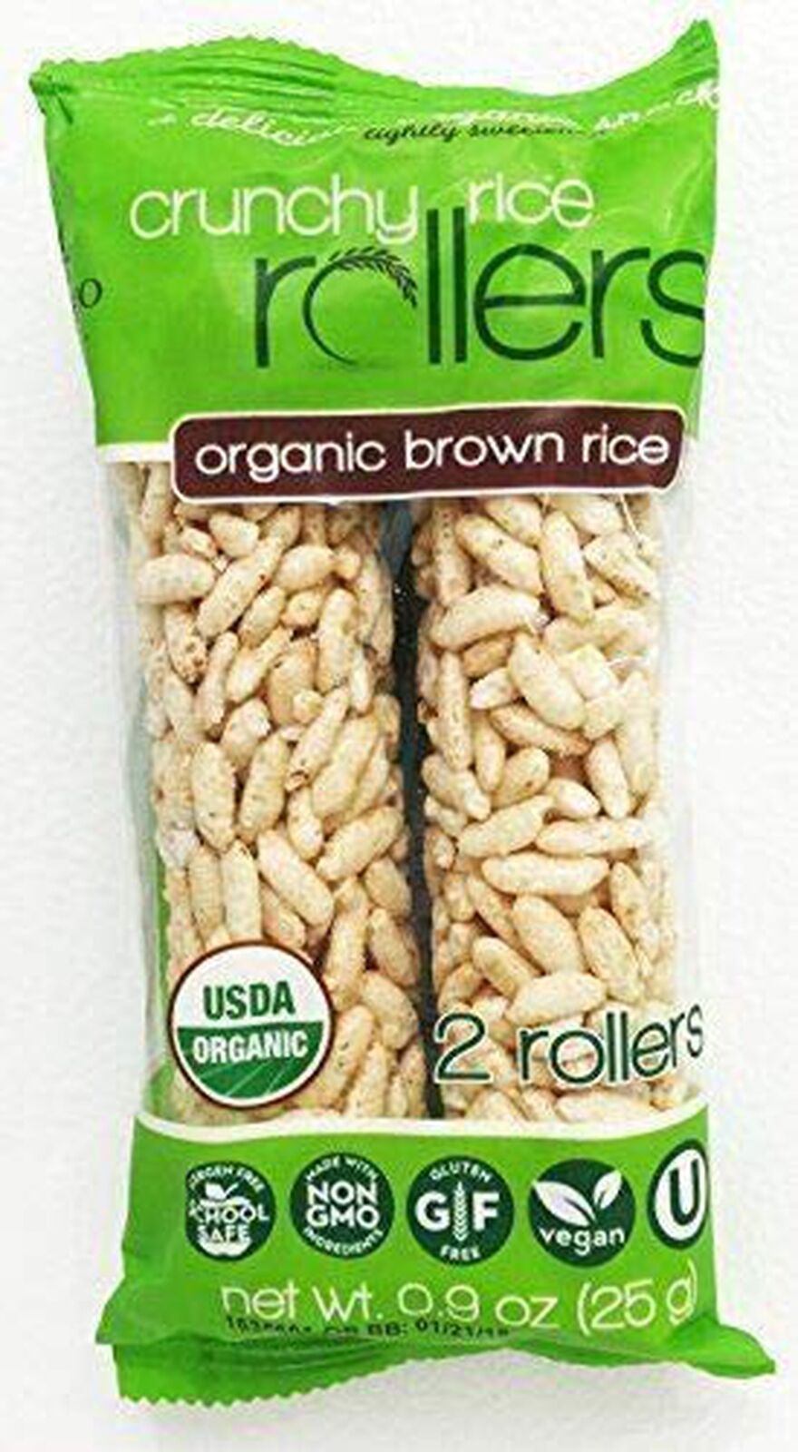 Bamboo Lane Organic Brown Rich Crunchy Rice Rollers 8-2 Packs - Fresh Stock Dated February 2026