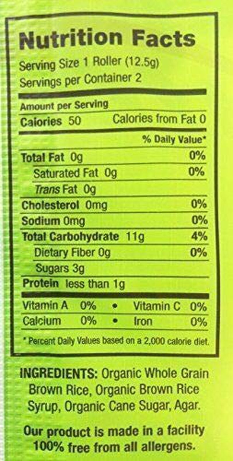 Bamboo Lane Organic Brown Rich Crunchy Rice Rollers 8-2 Packs - Fresh Stock Dated February 2026