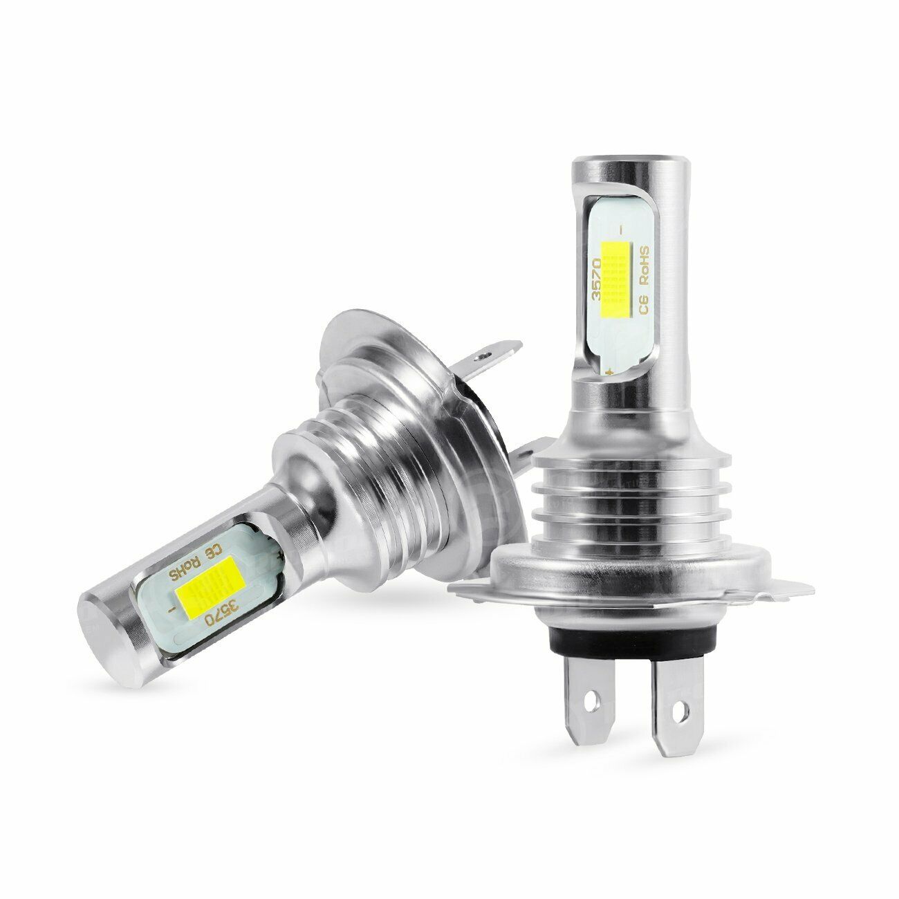 For Kawasaki ZX636 Ninja ZX-6R 2005-06 2009-15 ZX6R LED Headlight H7 Bulbs 8000K - Fresh Stock Dated February 2026