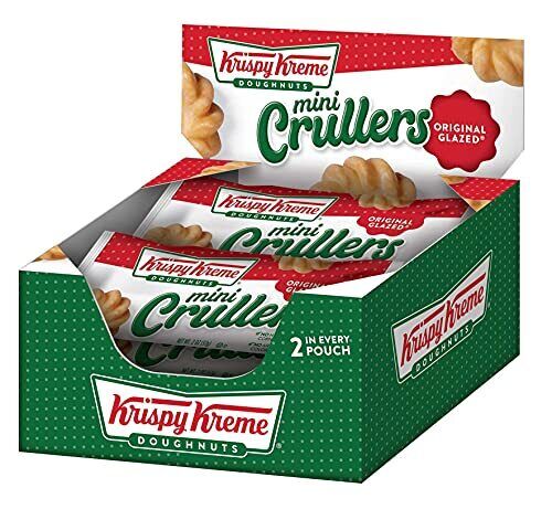 Krispy Kreme Original Glazed Mini Crullers 2 oz (Pack of 8) - Fresh Stock Dated February 2026