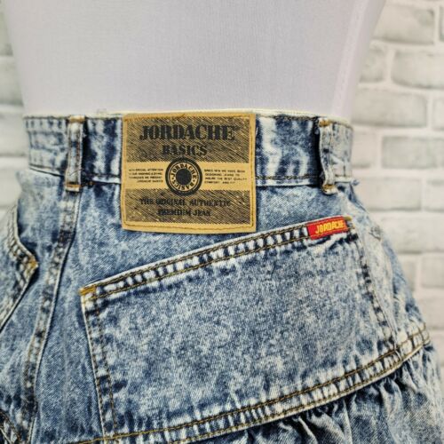 Vintage 80s 90s Jordache Acid Washed High Waist Denim Midi Aline Skirt Western - Fresh Stock Dated December 2025