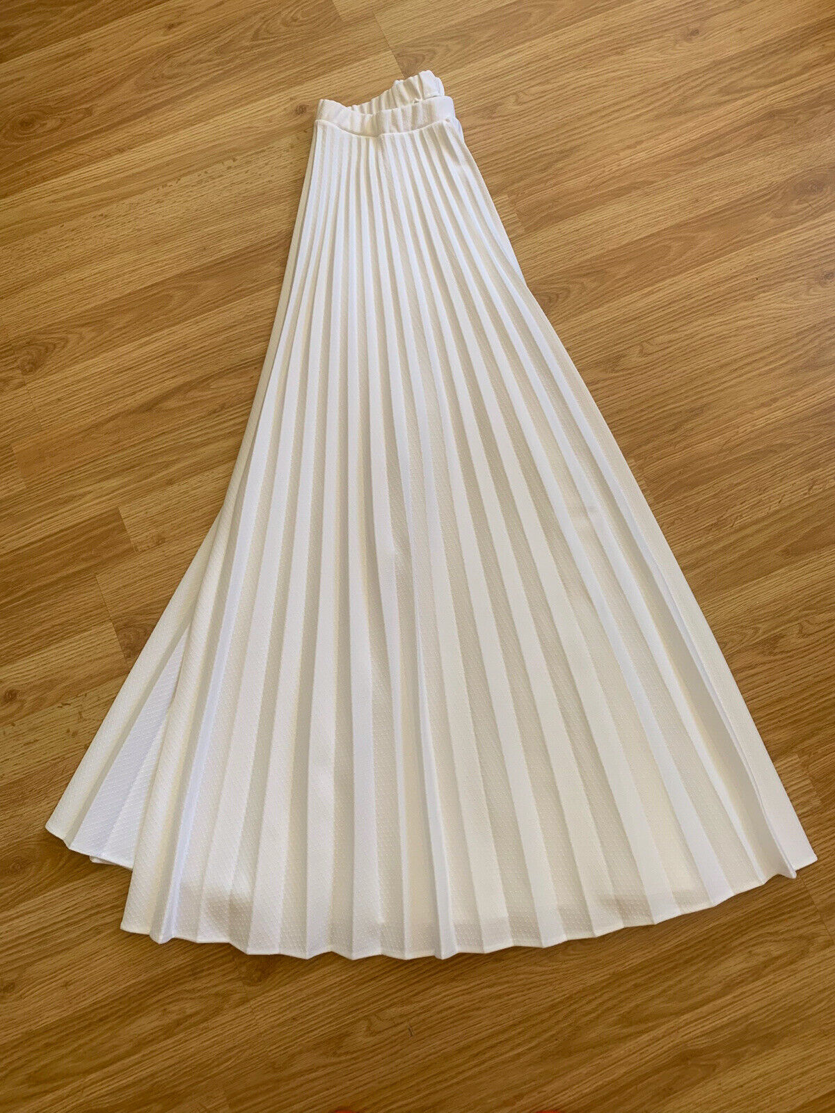 VTG Jantzen 70's Floor Length White Pleated Skirt Hi Waist Boho Sz 8 - Fresh Stock Dated March 2026