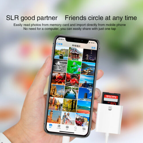 For iPad iPod Iphone IOS Reader Read SD Memory Card Adapter For Camera Card US - Fresh Stock Dated December 2025