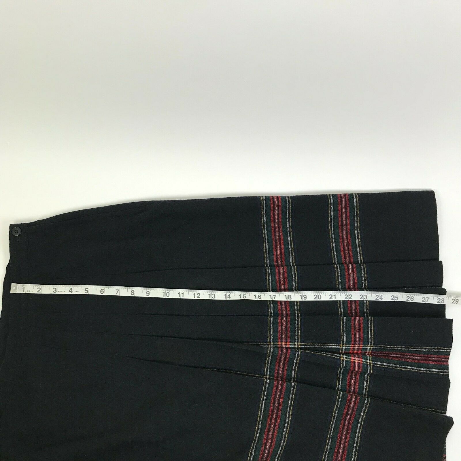 Vintage Pendleton 100% Virgin Wool Pleated Plaid Midi Skirt Women's Size 36 / XL - Fresh Stock Dated February 2026