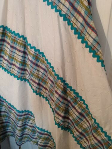 RARE JO HARDIN ORIGINAL DALLAS LONG MAXI SKIRT EYELET LACE SEERSUCKER SZ 12 60s - Fresh Stock Dated February 2026