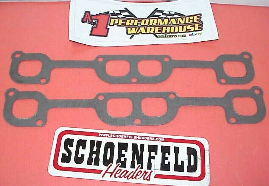 1 NEW Pair Schoenfeld SCH01530 Exhaust Manifold / Header Gaskets ASCS SB Chevy - Fresh Stock Dated February 2026