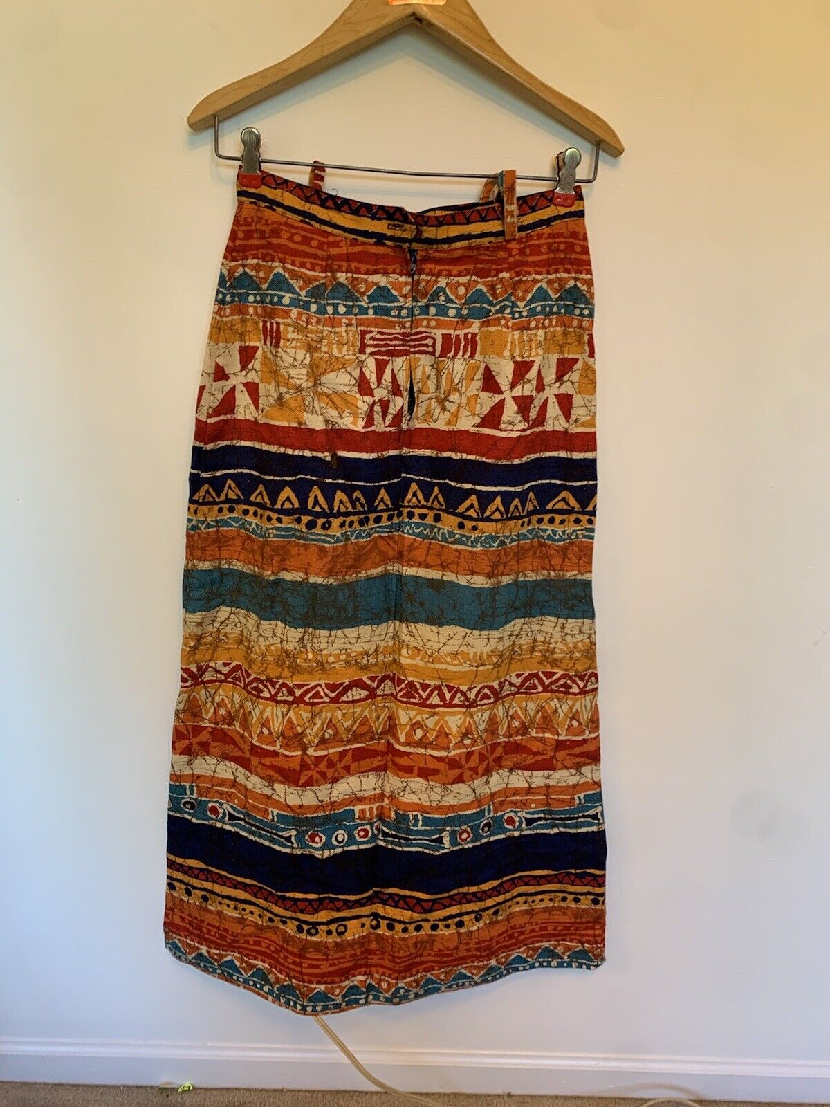 vintage handmade pattern aztec skirt thick midi - Fresh Stock Dated March 2026