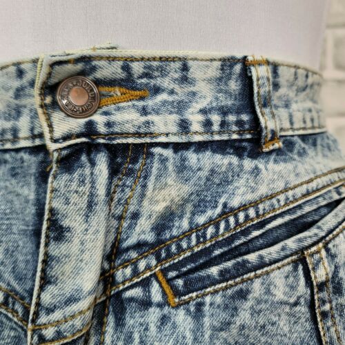 Vintage 80s 90s Jordache Acid Washed High Waist Denim Midi Aline Skirt Western - Fresh Stock Dated December 2025