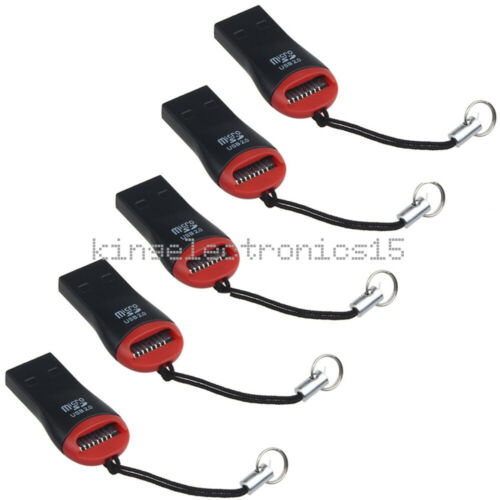 5PCS USB 2.0 Mini Micro SD T-Flash TF M2 Memory Card Reader New High Speed k9 - Fresh Stock Dated February 2026