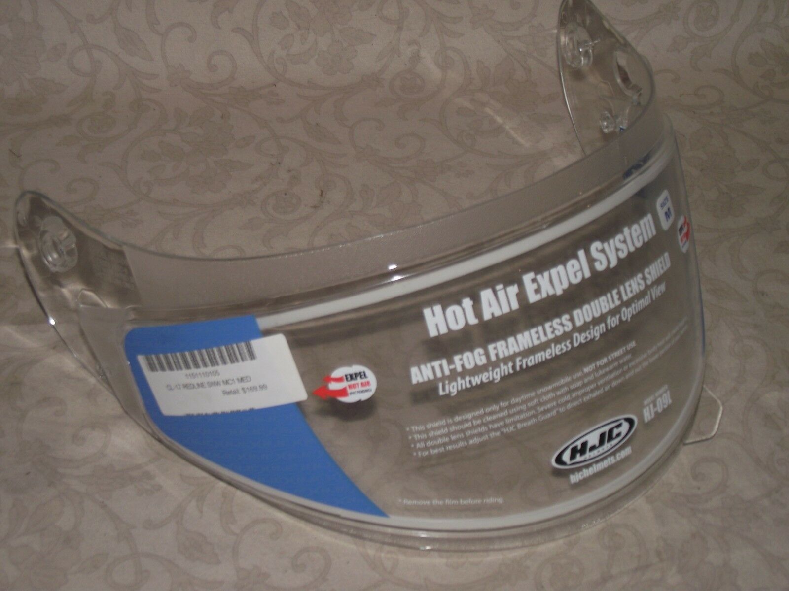 HJC HJ-09L Clear Snow Faceshield (M) - Fresh Stock Dated February 2026