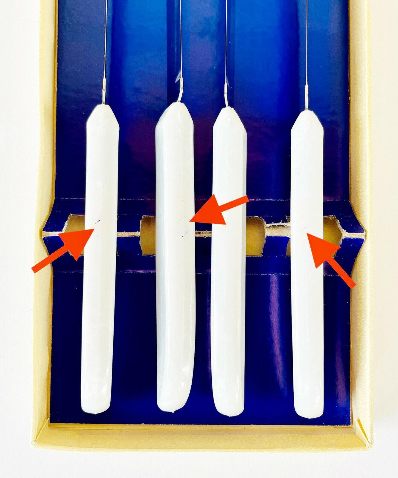 Vintage Quikut Hollow Ground Steak Knife Set of 4 Stainless Steel Tenite Handles - Fresh Stock Dated January 2026