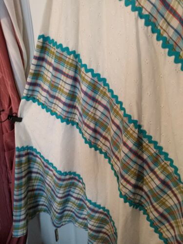 RARE JO HARDIN ORIGINAL DALLAS LONG MAXI SKIRT EYELET LACE SEERSUCKER SZ 12 60s - Fresh Stock Dated February 2026