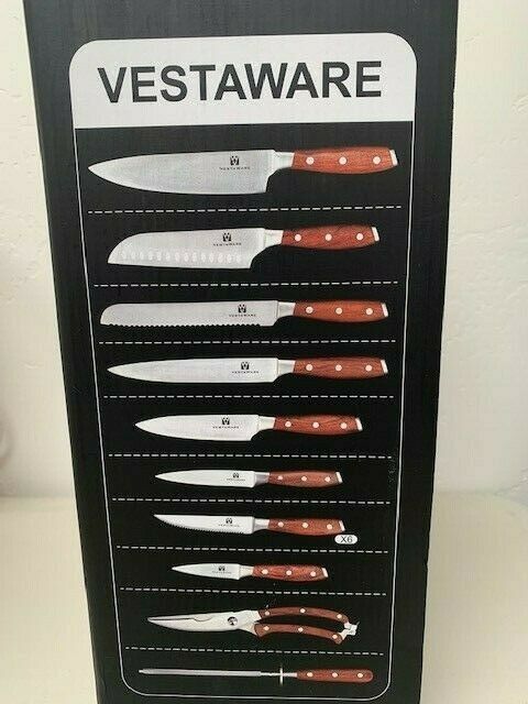 Cutlery Set Vestaware 16-Piece Knives Set with Block Wooden . New - Fresh Stock Dated January 2026