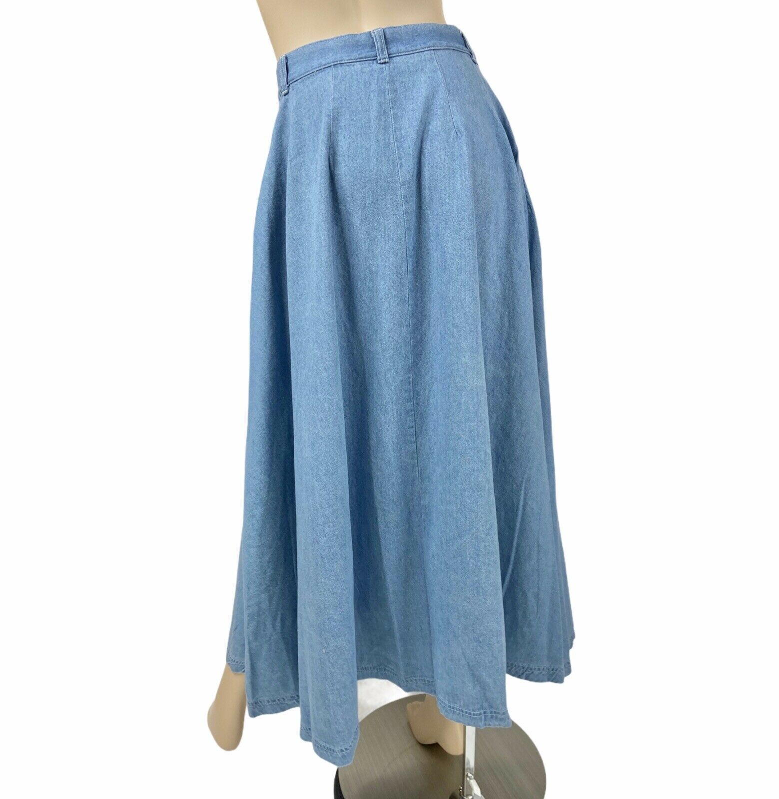 Vintage Newport News Women’s Maxi Skirt Soft Denim Jean Button Up High Waist 10 - Fresh Stock Dated February 2026