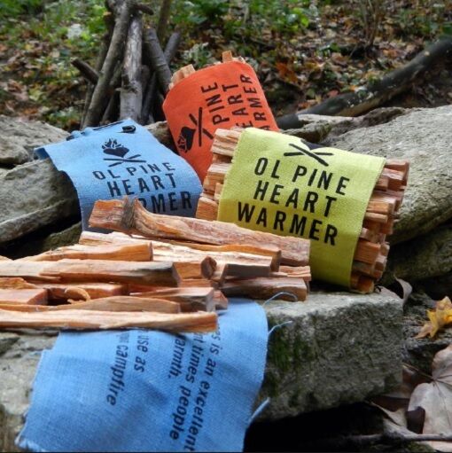 Ol' Pine Heart Warmer Fire Starter with Blue Wrap - Fresh Stock Dated December 2025