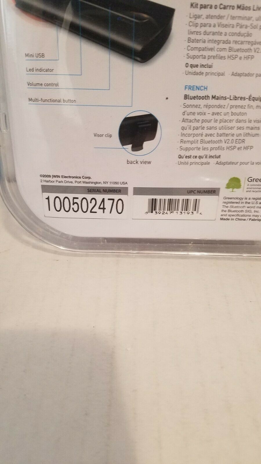 jWIN Bluetooth Car Kit. Brand New. Hands Free. Universal. Cell & Smartphones - Fresh Stock Dated December 2025