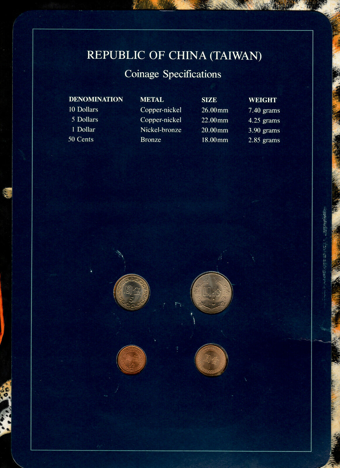 Coin Sets of All Nations China (Taiwan) UNC 1/2, 1, 5, 10 Yuan all 1981 - Fresh Stock Dated February 2026