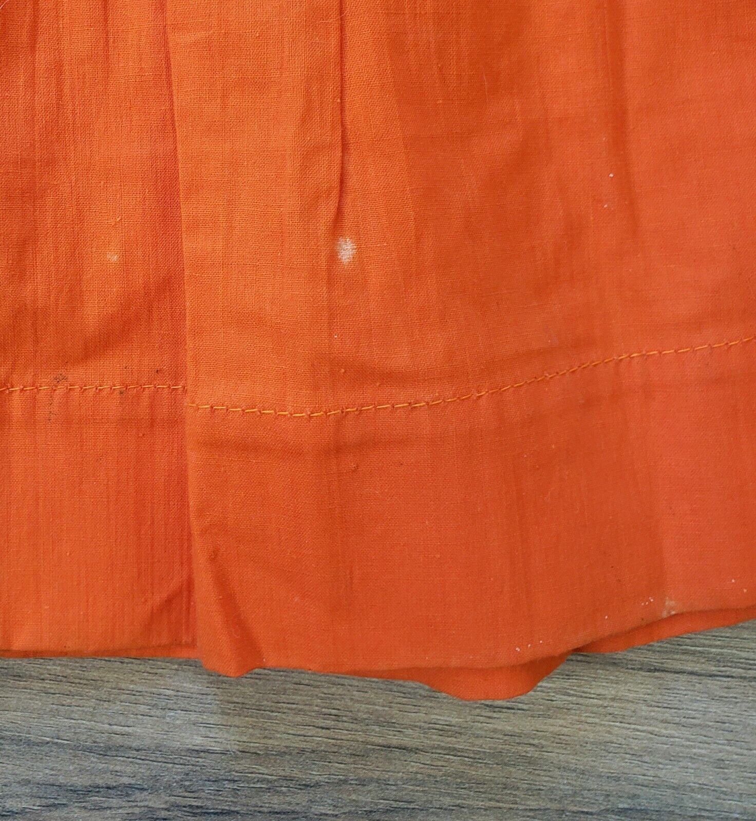 Vintage 50s 1950s Rockabilly Orange Cotton Circle Skirt Side Zip Ric-Rac sz 6 - Fresh Stock Dated March 2026