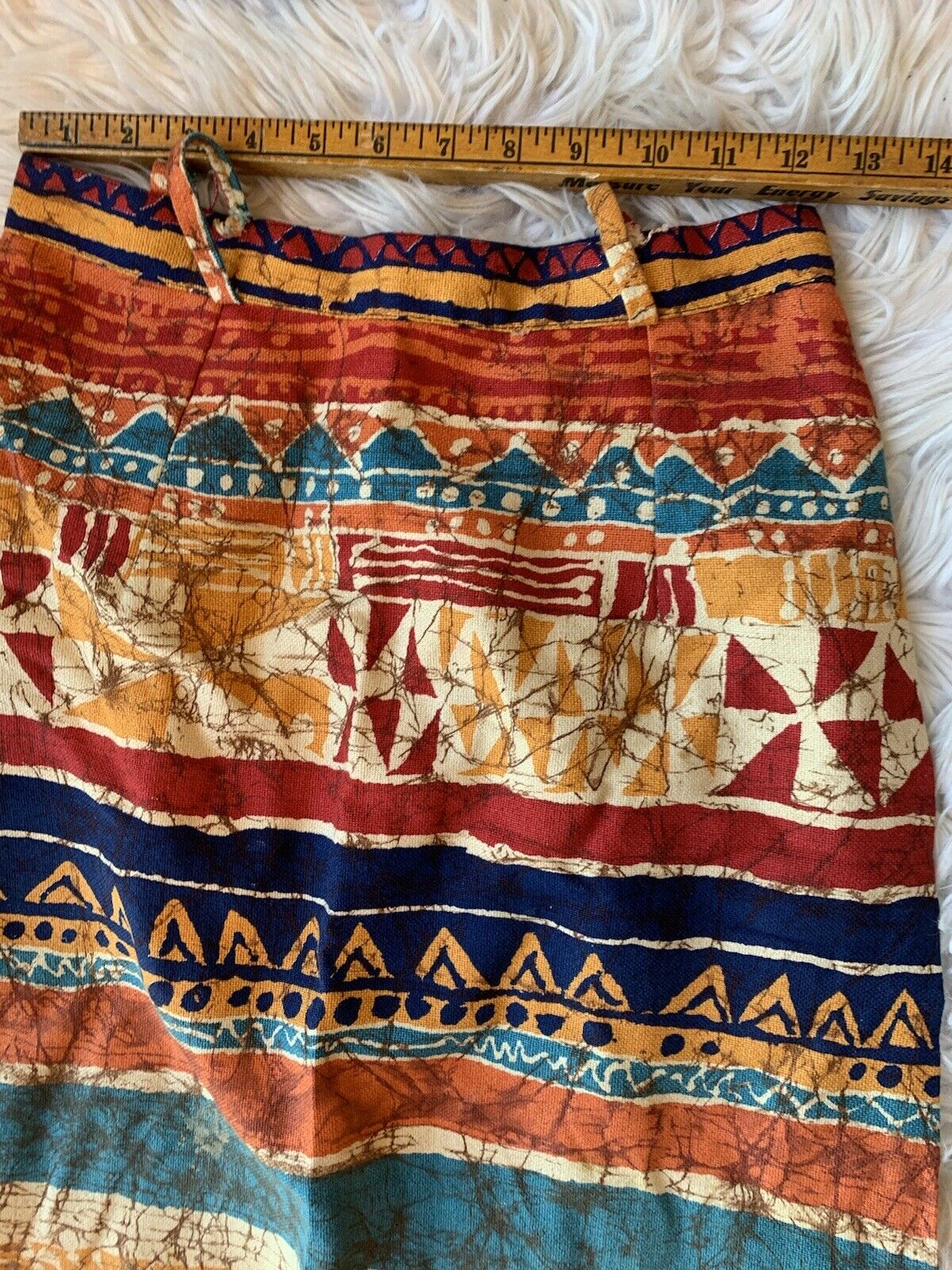 vintage handmade pattern aztec skirt thick midi - Fresh Stock Dated March 2026