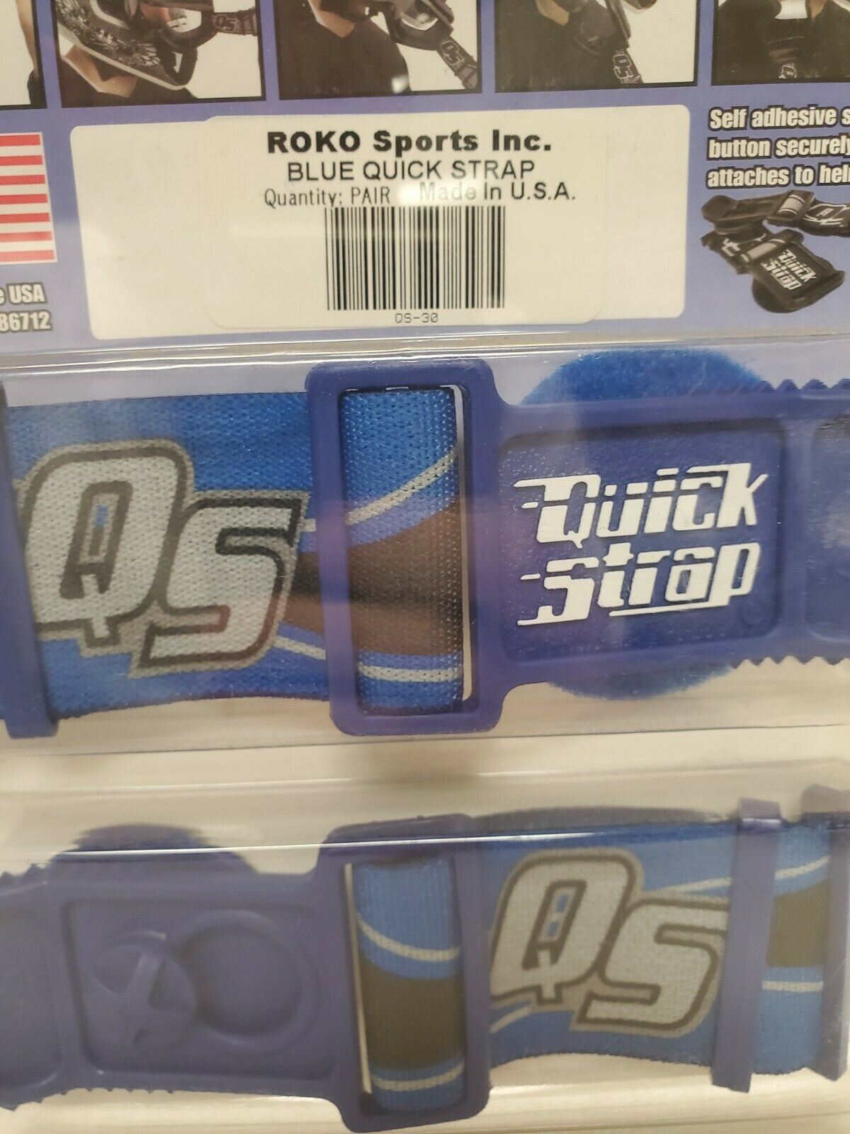 Quick Strap Blue Universal Goggle Straps MX Motocross Enduro Offroad  #QS-30 - Fresh Stock Dated February 2026