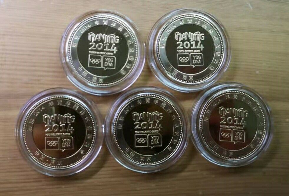 2014 China 5 Pcs Medals Set - The 2014 Nanjing Youth Olympic Games - Fresh Stock Dated February 2026