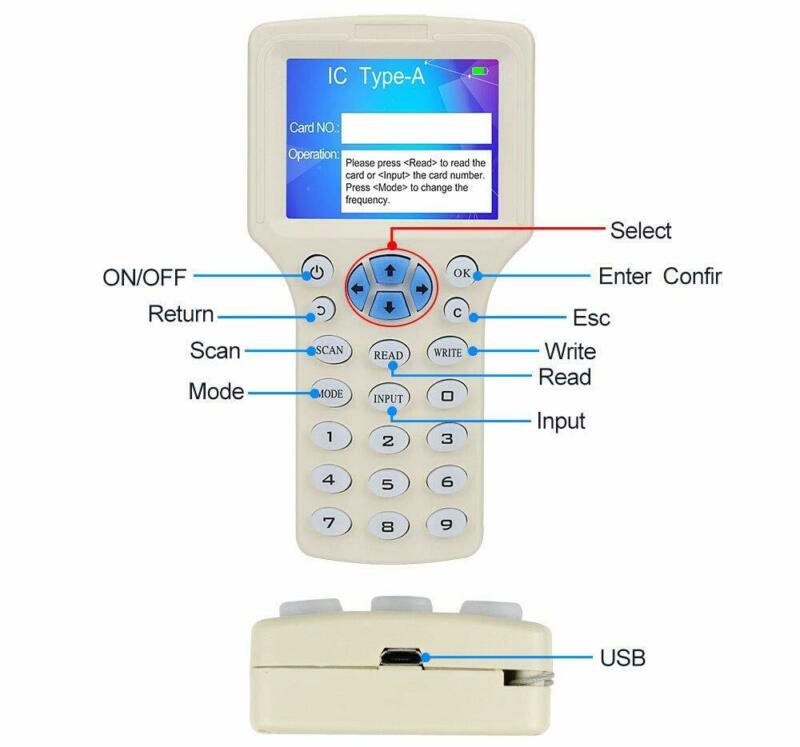 LEXI ID IC HID Card Copier, NFC Reader, 125KHz 13.56MHz 10 Frequency RFID... - Fresh Stock Dated February 2026