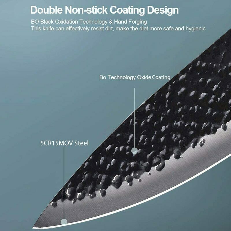 Stainless Steel Kitchen Knife Set Japanese Damascus Pattern Cleaver Chef Knives - Fresh Stock Dated December 2025