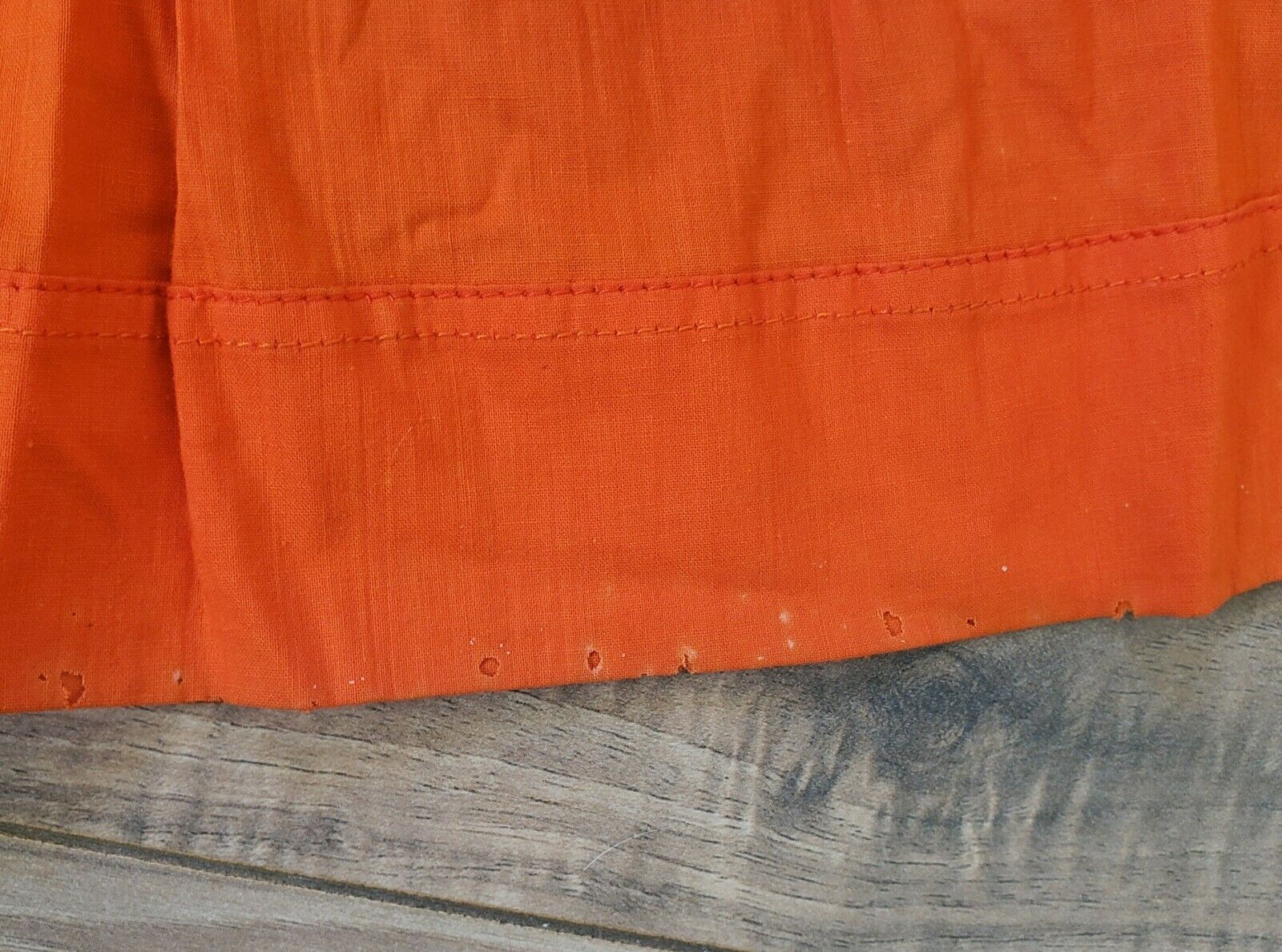 Vintage 50s 1950s Rockabilly Orange Cotton Circle Skirt Side Zip Ric-Rac sz 6 - Fresh Stock Dated March 2026