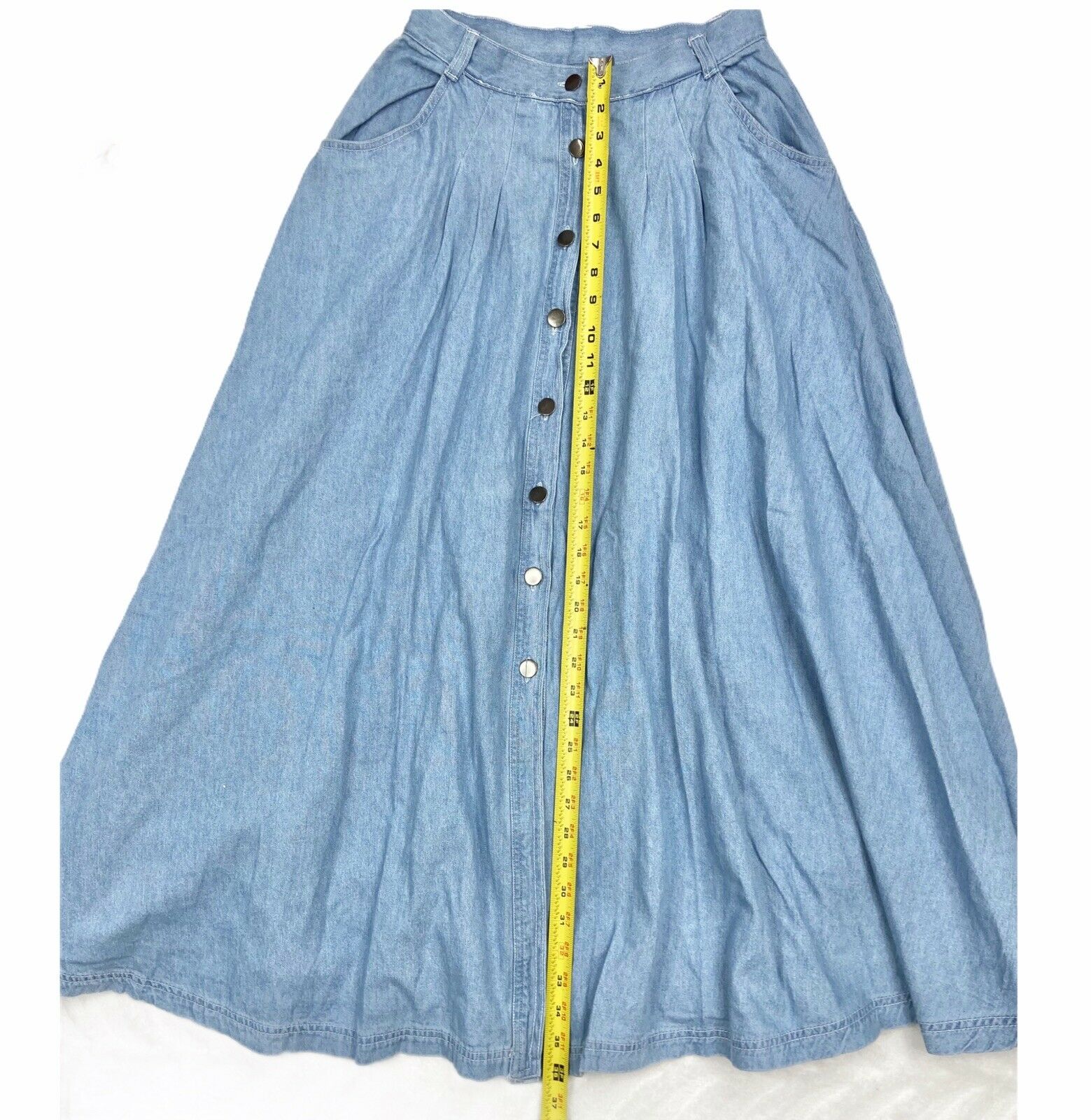 Vintage Newport News Women’s Maxi Skirt Soft Denim Jean Button Up High Waist 10 - Fresh Stock Dated February 2026