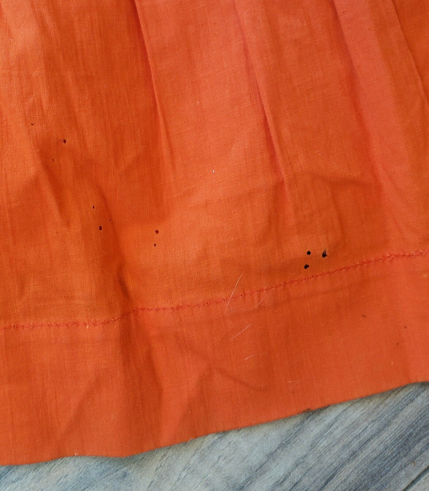 Vintage 50s 1950s Rockabilly Orange Cotton Circle Skirt Side Zip Ric-Rac sz 6 - Fresh Stock Dated March 2026