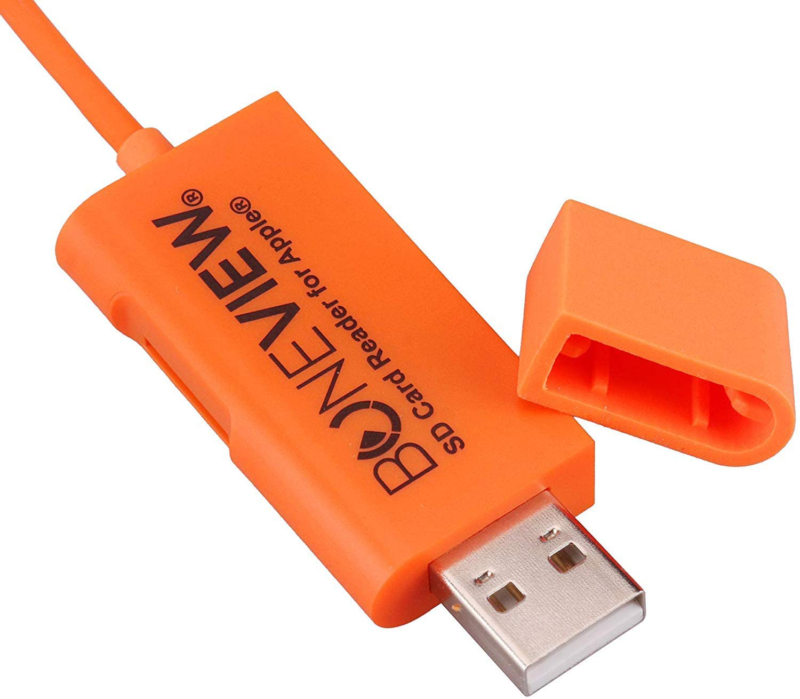 BoneView SD Card Reader for iPhone - New Corded Trail Camera Viewer Plays Deer - Fresh Stock Dated February 2026