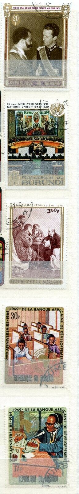 6 Burundi Mint Hinged Used Hinged - Fresh Stock Dated December 2025