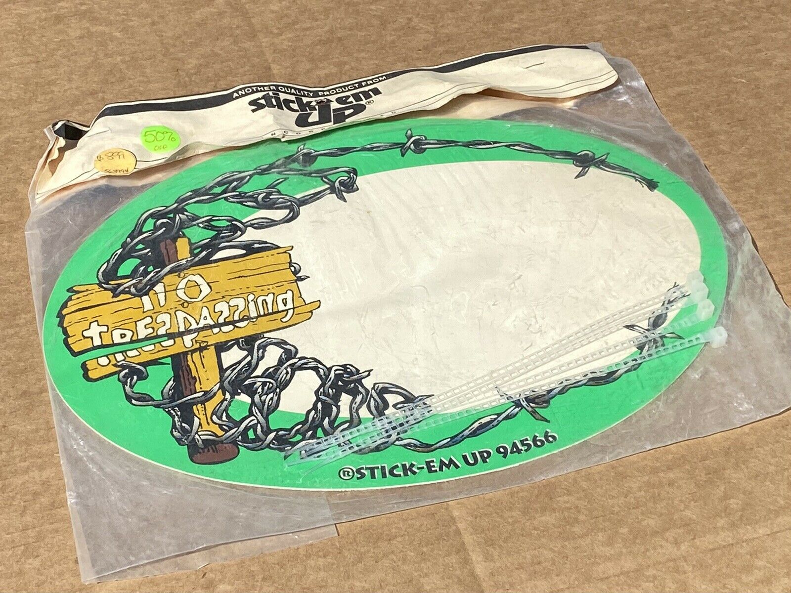 (NOS) Stick em up Vintage Bmx Number Plate - Fresh Stock Dated December 2025