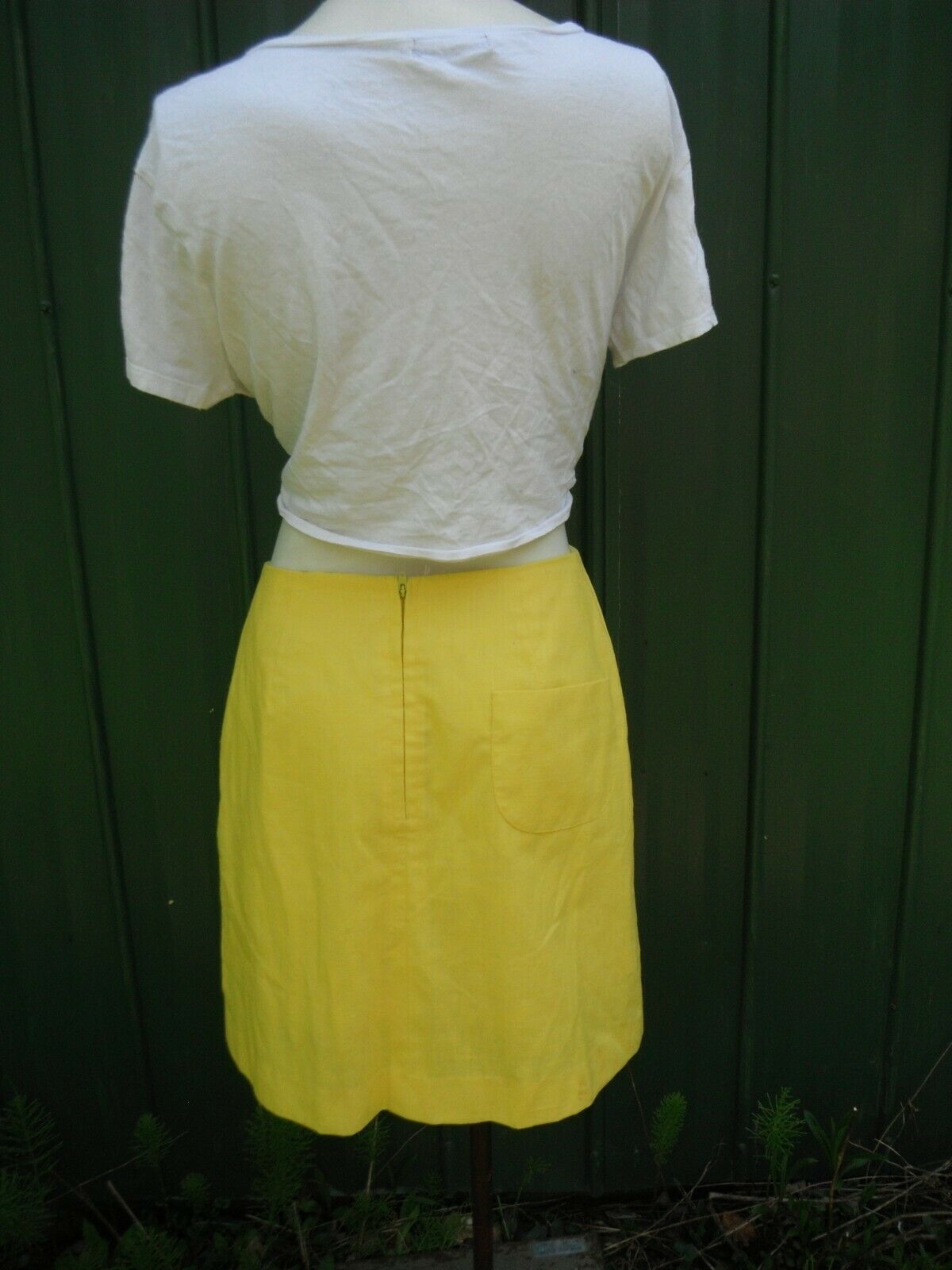 TRUE VTG. MOD GOGO '60's/'70's YELLOW SCOOTER Mini skirt skorts shorts APPLIQUE - Fresh Stock Dated February 2026