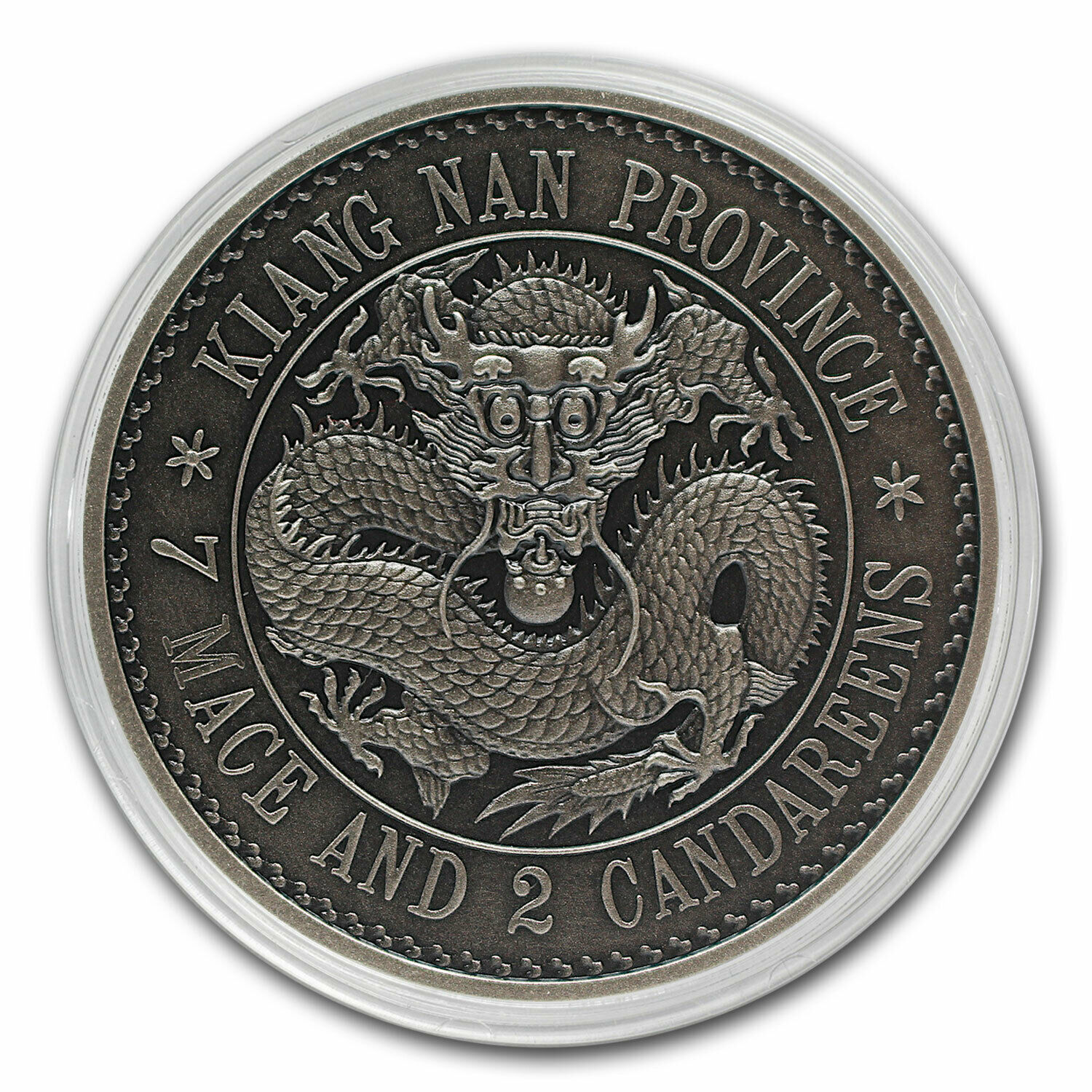 2020 China 1 oz Antique Silver Kiangnan Dragon Dollar Restrike - SKU#202119 - Fresh Stock Dated February 2026