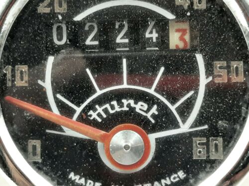 VINTAGE HURET SPEEDOMETER 60 MPH BICYCLE BIKE FRANCE SCHWINN w/BRACKET ORIGINAL - Fresh Stock Dated December 2025