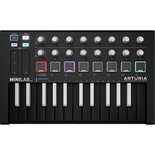 Arturia MiniLab Mk II Inverted Portable USB-MIDI Controller OPEN BOX (Black) - Fresh Stock Dated February 2026