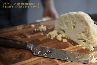 Kessaku 7-Inch Nakiri Vegetable Cleaver Knife - Samurai Series - 7Cr17MoV Steel - Fresh Stock Dated December 2025