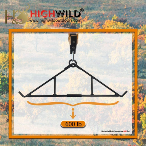 Highwild Game Hanging Gambrel & Hoist Kit with Pulleys & Rope - 600 lbs - Fresh Stock Dated December 2025
