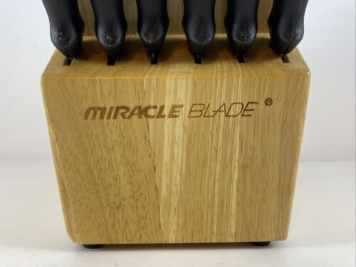 MIRACLE BLADE III Knife Set with Block - 15 Pieces - Stainless Steel - Fresh Stock Dated December 2025