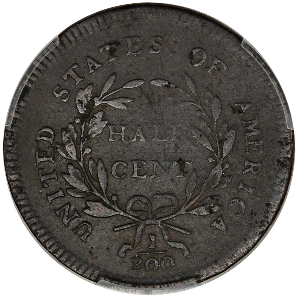 1796 1/2c PCGS VG-10 (No Pole) - Liberty Cap Half Cents (1793-1797) - Fresh Stock Dated December 2025