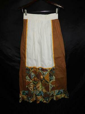 Vintage 70s Mr B XS S Brown Orange Blue Maxi Skirt Prairie Boho High Waist Long - Fresh Stock Dated February 2026