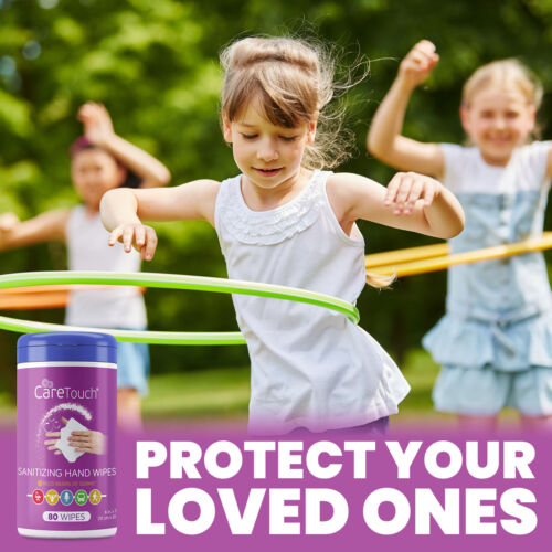 Care Touch Hand Sanitizing Wipes (2 Canisters) | 160 Antiseptic Wipes - Fresh Stock Dated December 2025