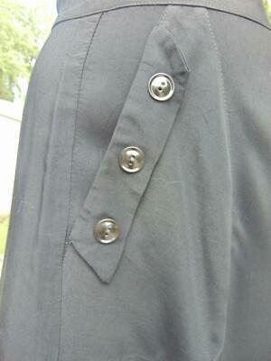VTG NOS ALDENS 1940S BLACK GABARDINE HIGH WAISTED SKIRT 25W SLANT DEEP POCKETS - Fresh Stock Dated February 2026