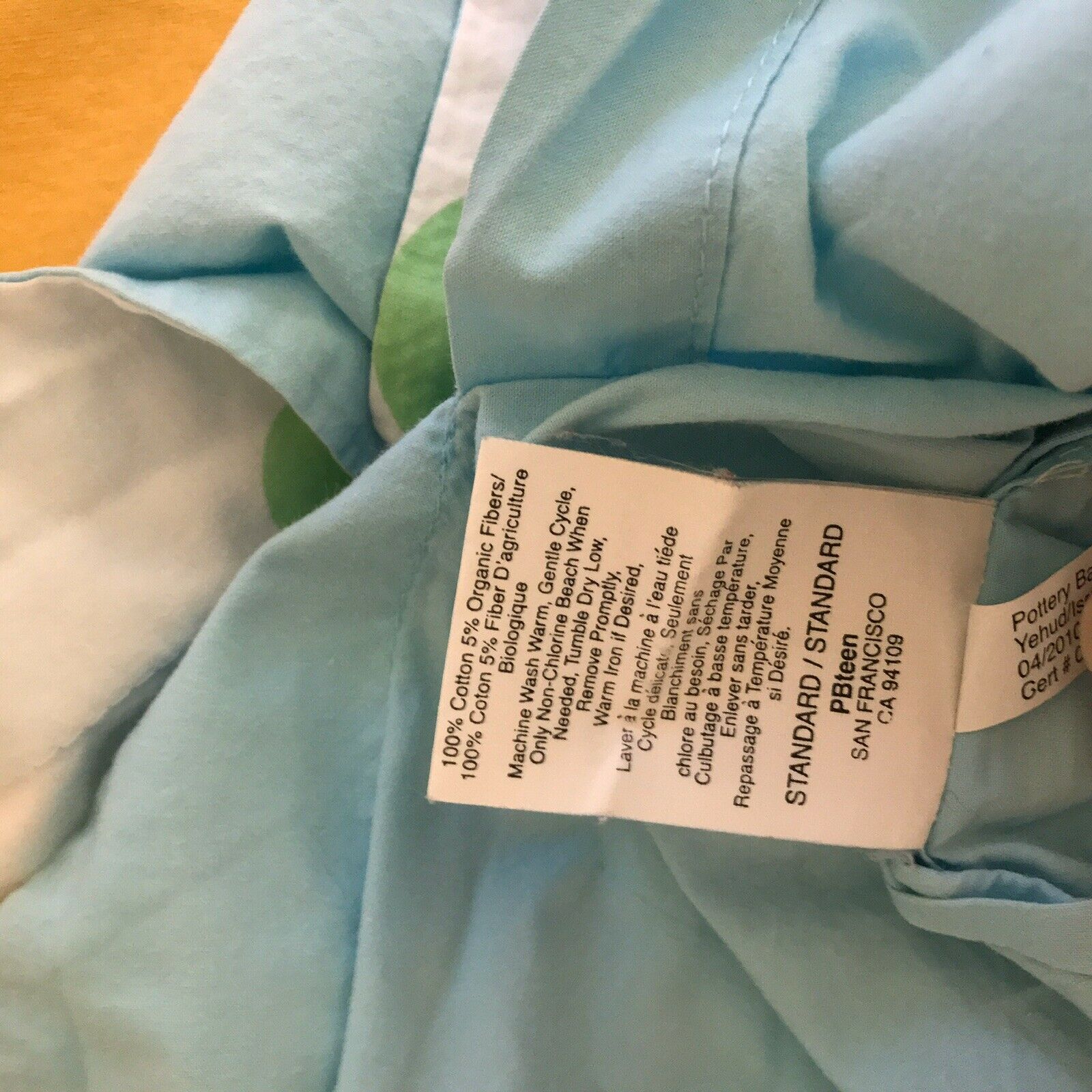 Pottery Barn PB Teen Pillow Sham Blue Dots Standard - Fresh Stock Dated January 2026