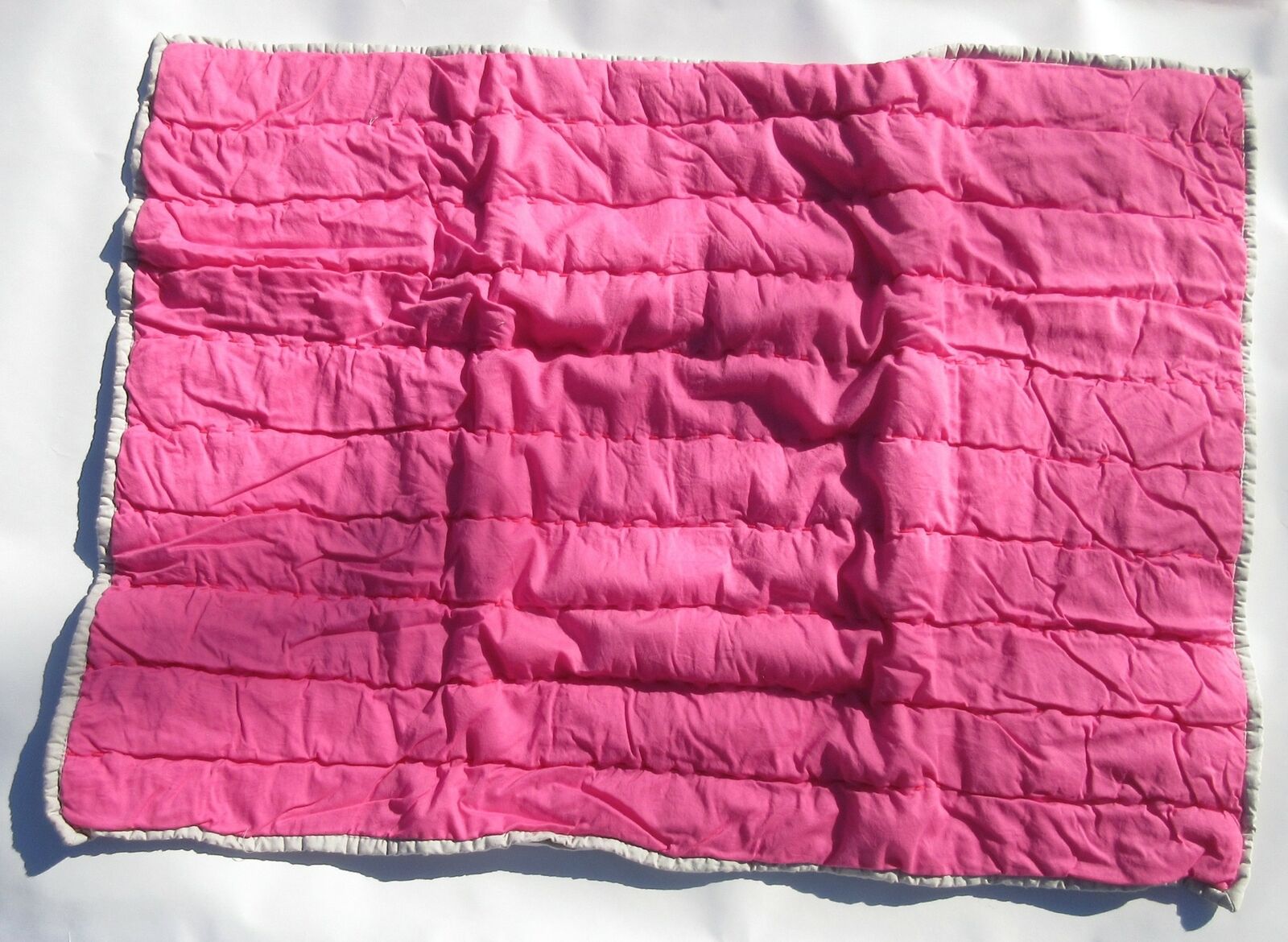 Pottery Barn Kids Quilted PINK Grey Standard Pillow Sham 20